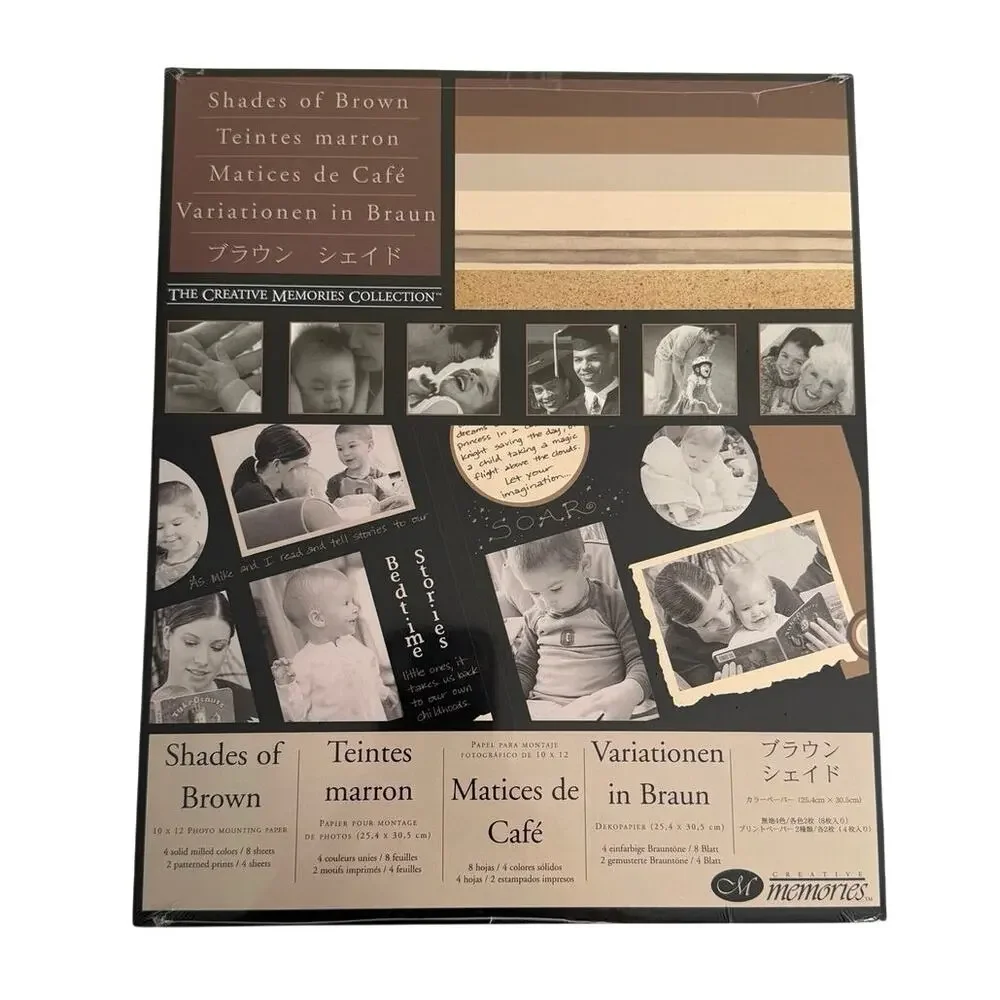 New in sealed packaging Creative Memories shades of brown photo mounting paper